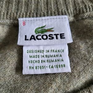 Lacoste 100% New Wool sweater